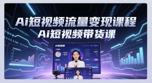 Ai短视频流量变现课程，Ai短视频带货课-DE云网创