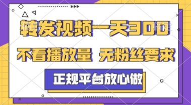 转发视频一天3张+，正规平台放心做，不看播放量，不看粉丝量，一个任务几分钟完成【揭秘】-DE云网创