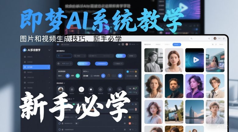 即梦AI系统教学，图片和视频生成技巧，新手必学-DE云网创