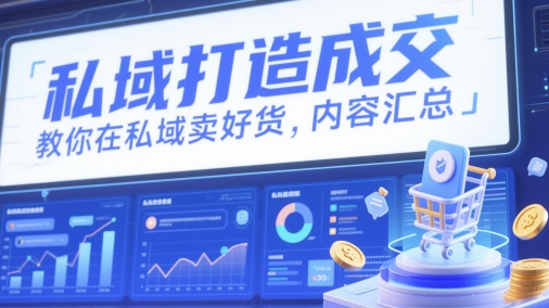 私域打造成交，教你在私域卖好货，内容汇总-DE云网创