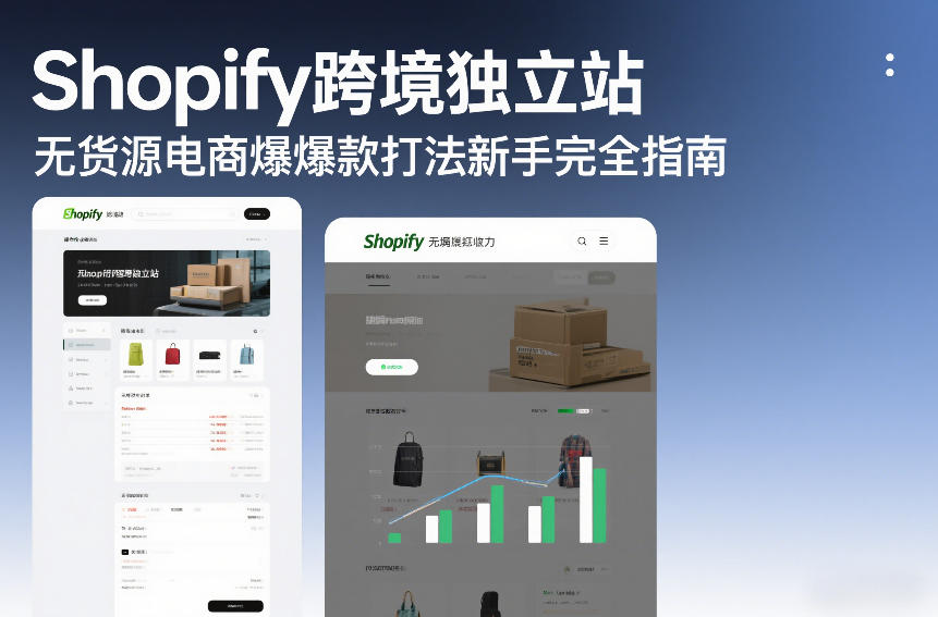 Shopify跨境独立站无货源电商爆款打法新手完全指南-DE云网创