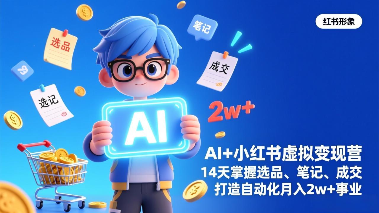 AI+小红书虚拟变现营(完结-DE云网创
