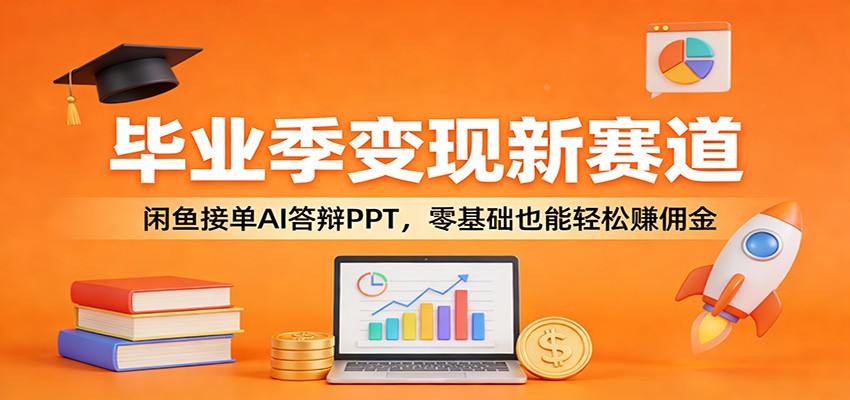 毕业季变现新赛道：闲鱼接单AI答辩PPT，零基础也能轻松赚佣金-DE云网创