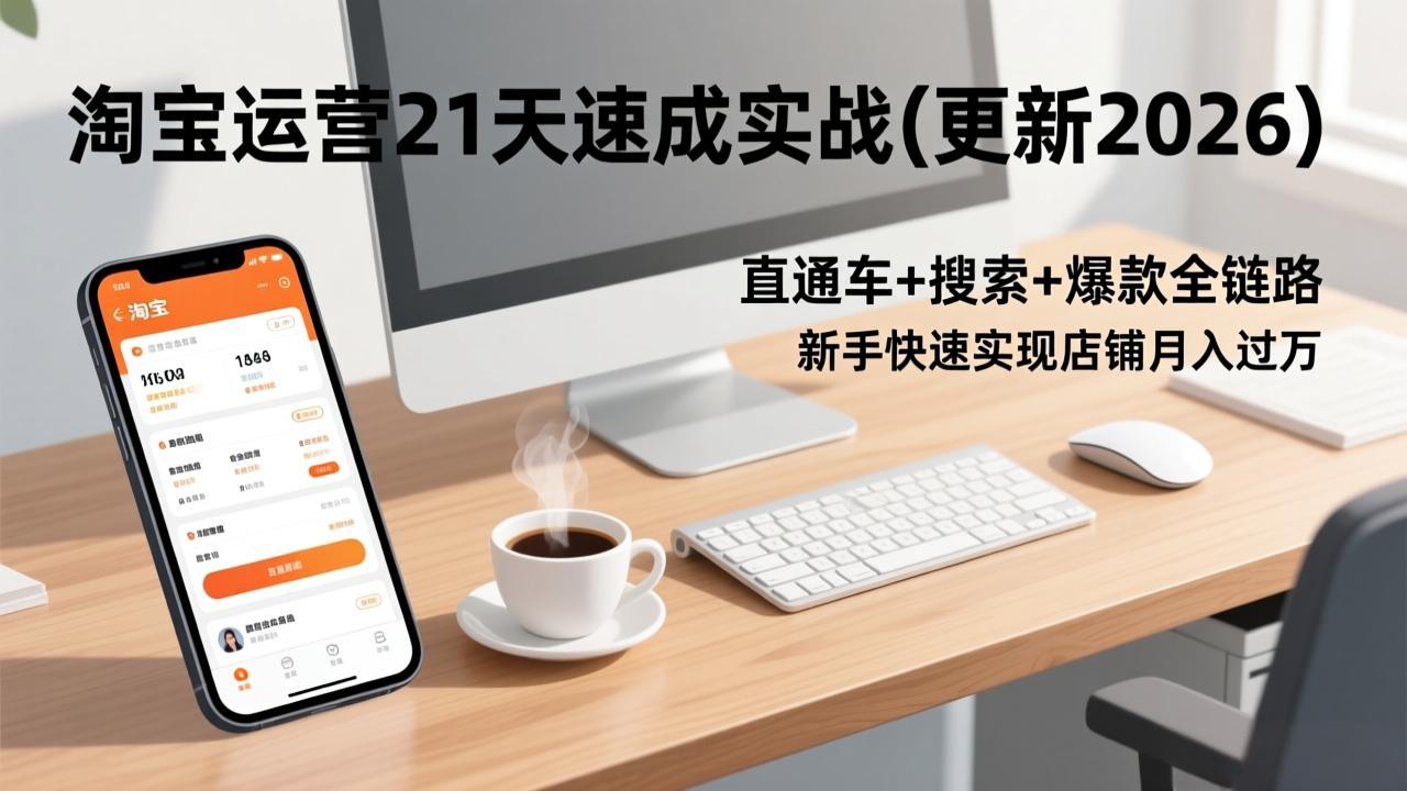 淘宝运营21天速成实战(更新2026-DE云网创