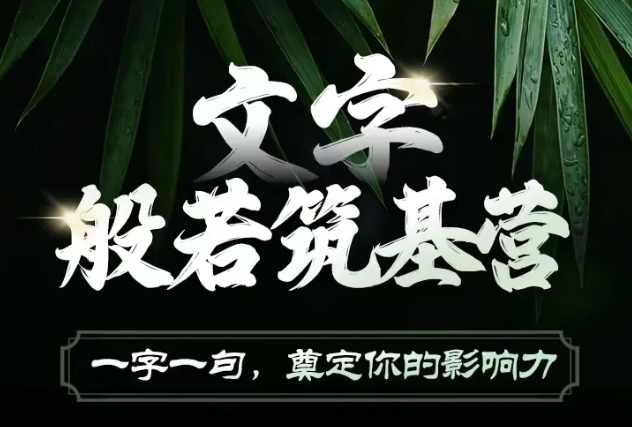 文字般若筑基营，用文字打造自己的影响力，写好文案 写出影响力 写出吸金力-DE云网创