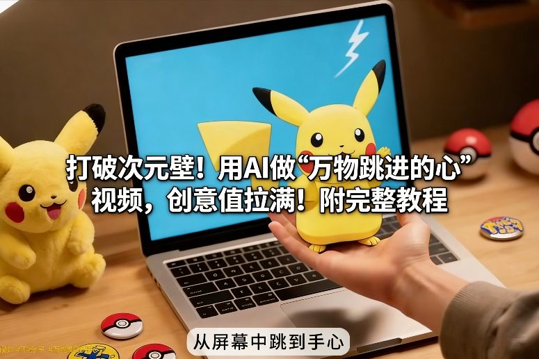 打破次元壁！用AI做【万物跳进手心】视频，创意值拉满！附完整教程-DE云网创