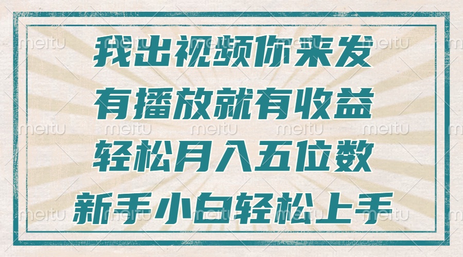 （13667期）不剪辑不直播不露脸，有播放就有收益，轻松月入五位数，新手小白轻松上手-DE云网创