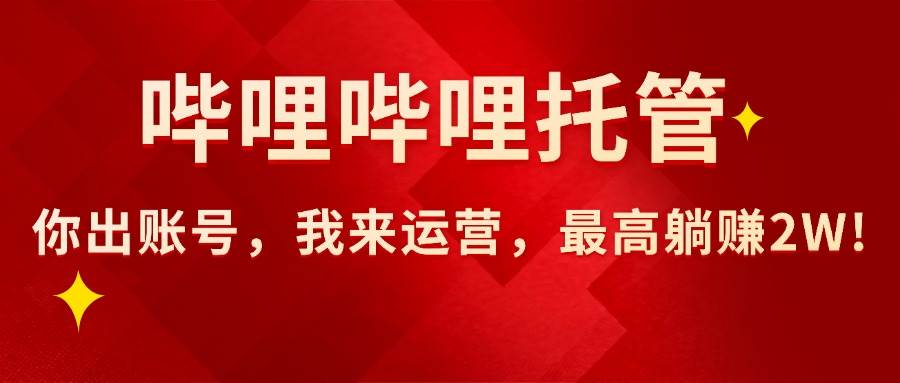 （15817期）【哔哩哔哩托管】AI短视频带货，你出账号，我来运营，最高躺赚2W!-DE云网创