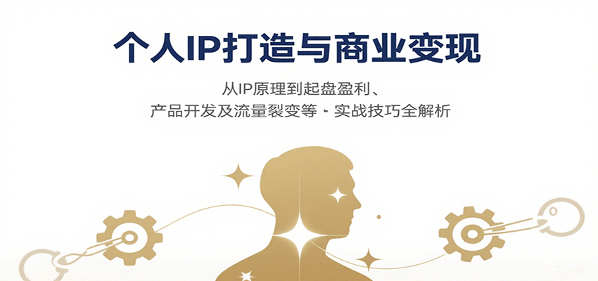 个人IP打造与商业变现，从IP原理到起盘盈利、产品开发及流量裂变等实战技巧全解析-DE云网创