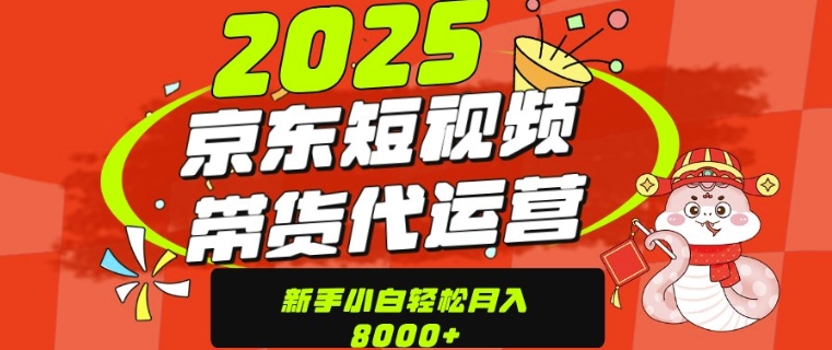 京东带货代运营，年底翻身项目，只需上传视频，单月稳定变现8k-DE云网创