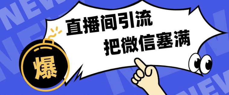 短视频直播间引流，单日轻松引流300+，把微信狠狠塞满-DE云网创