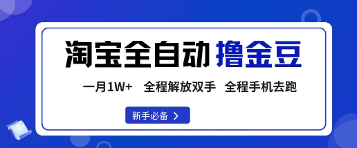 淘宝菜鸟全自动撸金豆，轻松月入1W+，全程手机去跑，操作简单【揭秘】-DE云网创