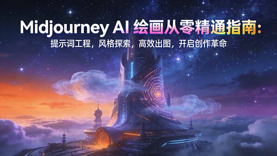 Midjourney AI绘画从零精通指南:提示词工程,风格探索,高效出图,开启创作革命插图 Midjourney AI绘画从零精通指南:提示词工程,风格探索,高效出图,开启创作革命插图