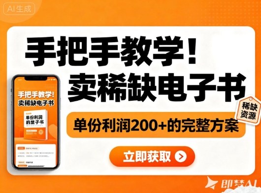 手把手教学！在小红书卖稀缺电子书，单份利润2张+的完整方案-DE云网创