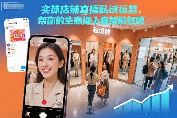 实体店铺直播私域运营，帮你的生意插上直播的翅膀-DE云网创