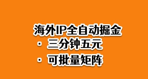 海外ip全自动掘金，2025必做蓝海项目，3分钟落地，矩阵直接开干【揭秘】-DE云网创