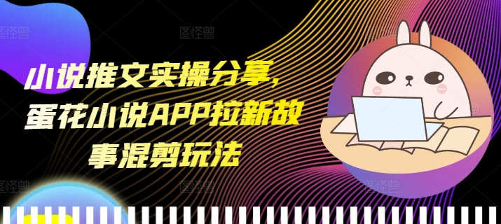 小说推文实操分享，蛋花小说APP拉新故事混剪玩法-DE云网创
