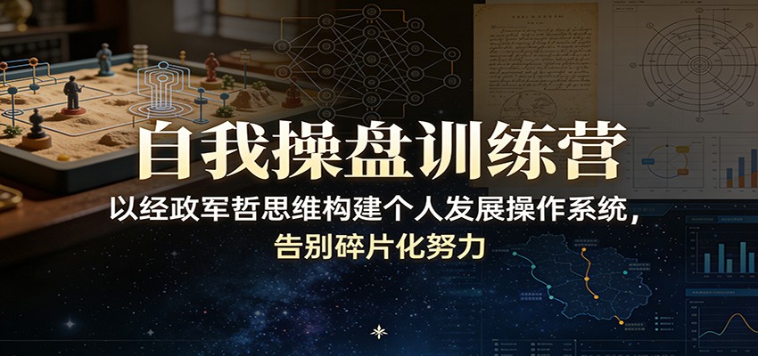 自我操盘训练营：以经政军哲思维构建个人发展操作系统，告别碎片化努力-DE云网创