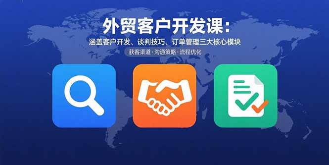 (15793期)外贸客户开发课:涵盖客户开发、谈判技巧、订单管理三大核心模块插图 (15793期)外贸客户开发课:涵盖客户开发、谈判技巧、订单管理三大核心模块插图