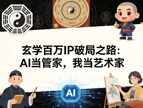 玄学百万IP破局之路:AI当管家,我当艺术家-DE云网创