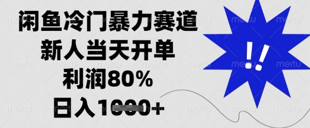闲鱼冷门暴力赛道，新人当天开单，利润80%，日入1k+【揭秘】-DE云网创