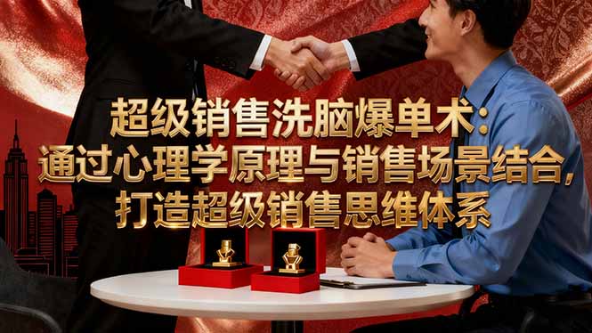 超级销售洗脑爆单术:通过心理学原理与销售场景结合,打造超级销售思维体系插图 超级销售洗脑爆单术:通过心理学原理与销售场景结合,打造超级销售思维体系插图