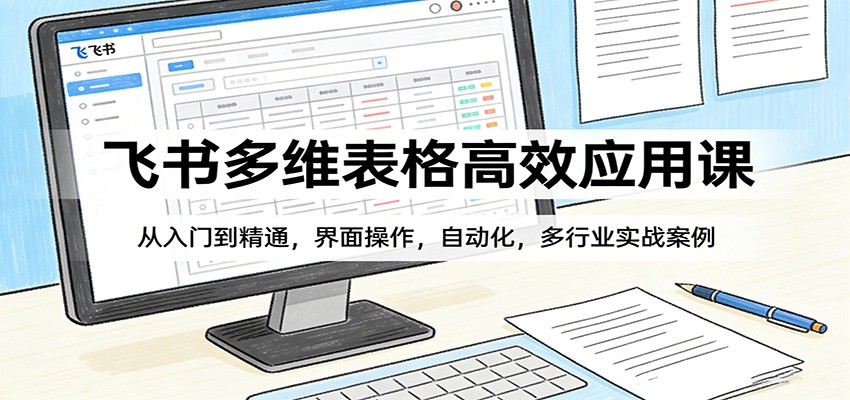 飞书多维表格高效应用课:从入门到精通,界面操作,自动化,多行业实战案例-DE云网创