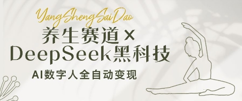 养生赛道+DeepSeek黑科技：AI数字人全自动变现，小白也能月入过W-DE云网创