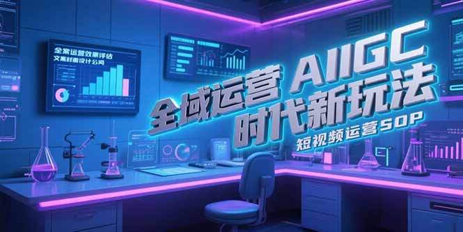 （15327期）全域运营AIGC时代新玩法，文案封面设计公式，短视频运营SOP-DE云网创
