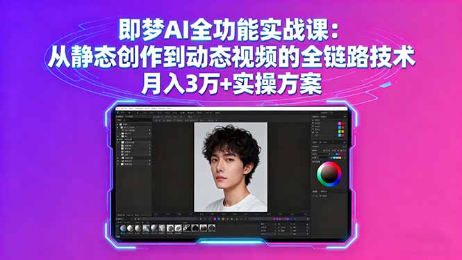 即梦AI全功能实战课:从静态创作到动态视频的全链路技术 月入3万+实操方案-DE云网创