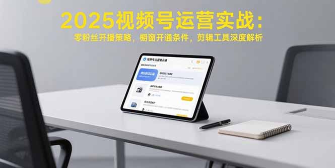 （15505期）2025视频号运营实战：零粉丝开播策略，橱窗开通条件，剪辑工具深度解析-DE云网创