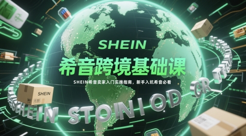 希音跨境基础课，SHEIN希音卖家入门实操指南，新手入坑希音必看-DE云网创