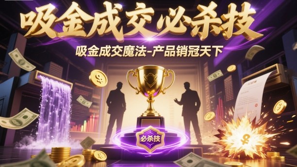 吸金成交必杀技，吸金成交魔法-产品销冠天下-DE云网创