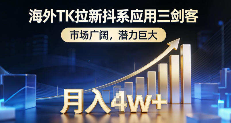 海外TK拉新抖系应用三剑客，市场广阔，潜力巨大，月入1w+-DE云网创