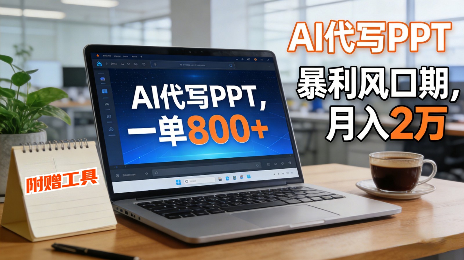 AI 代写做 PPT！一单狂赚 800+，风口期月入 2 万(工具 + 提示词直接送)-DE云网创