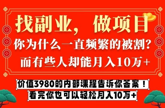 价值3980的网创内部课程,告诉你互联网创业月入10个W的秘密【揭秘】插图 价值3980的网创内部课程,告诉你互联网创业月入10个W的秘密【揭秘】