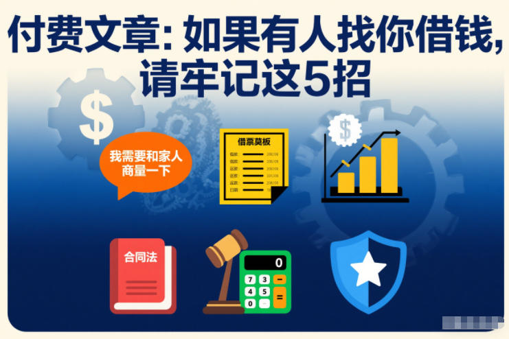 付费文章：如果有人找你借钱，请牢记这5招-DE云网创