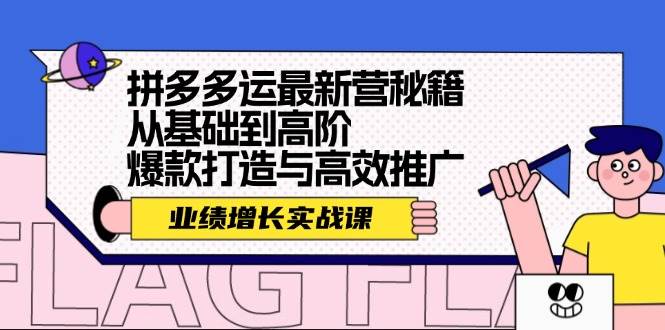 拼多多运最新营秘籍：业绩 增长实战课，从基础到高阶，爆款打造与高效推广-DE云网创