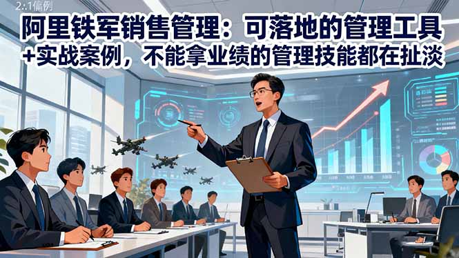阿里铁军销售管理:可落地的管理工具+实战案例,不能拿业绩的管理都在扯淡-DE云网创