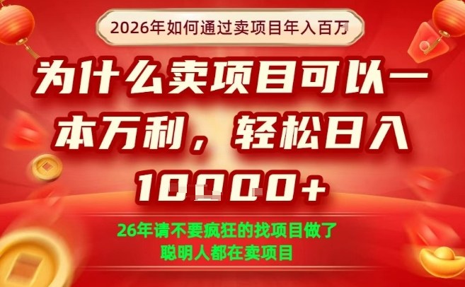 一单净利润1K+,26年想年入100个W,死磕卖项目就够了【揭秘】插图 一单净利润1K+,26年想年入100个W,死磕卖项目就够了【揭秘】