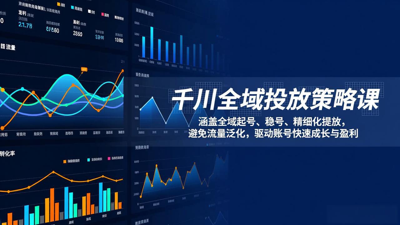 千川全域投放策略课：涵盖全域起号、稳号、精细化投放，避免流量泛化，驱动账号快速成长与盈利-DE云网创