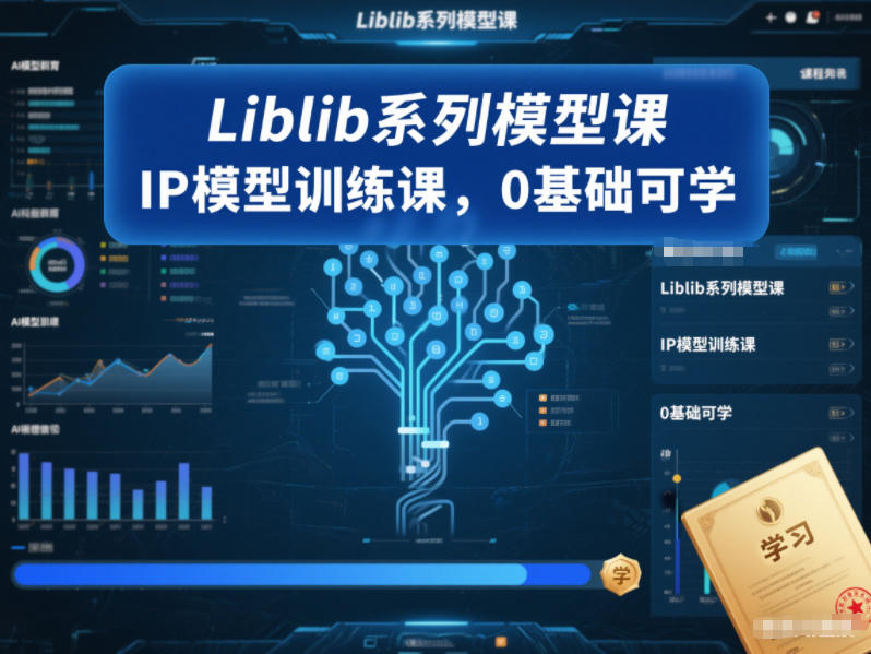 Liblib系列模型课，IP模型训练课，0基础可学-DE云网创