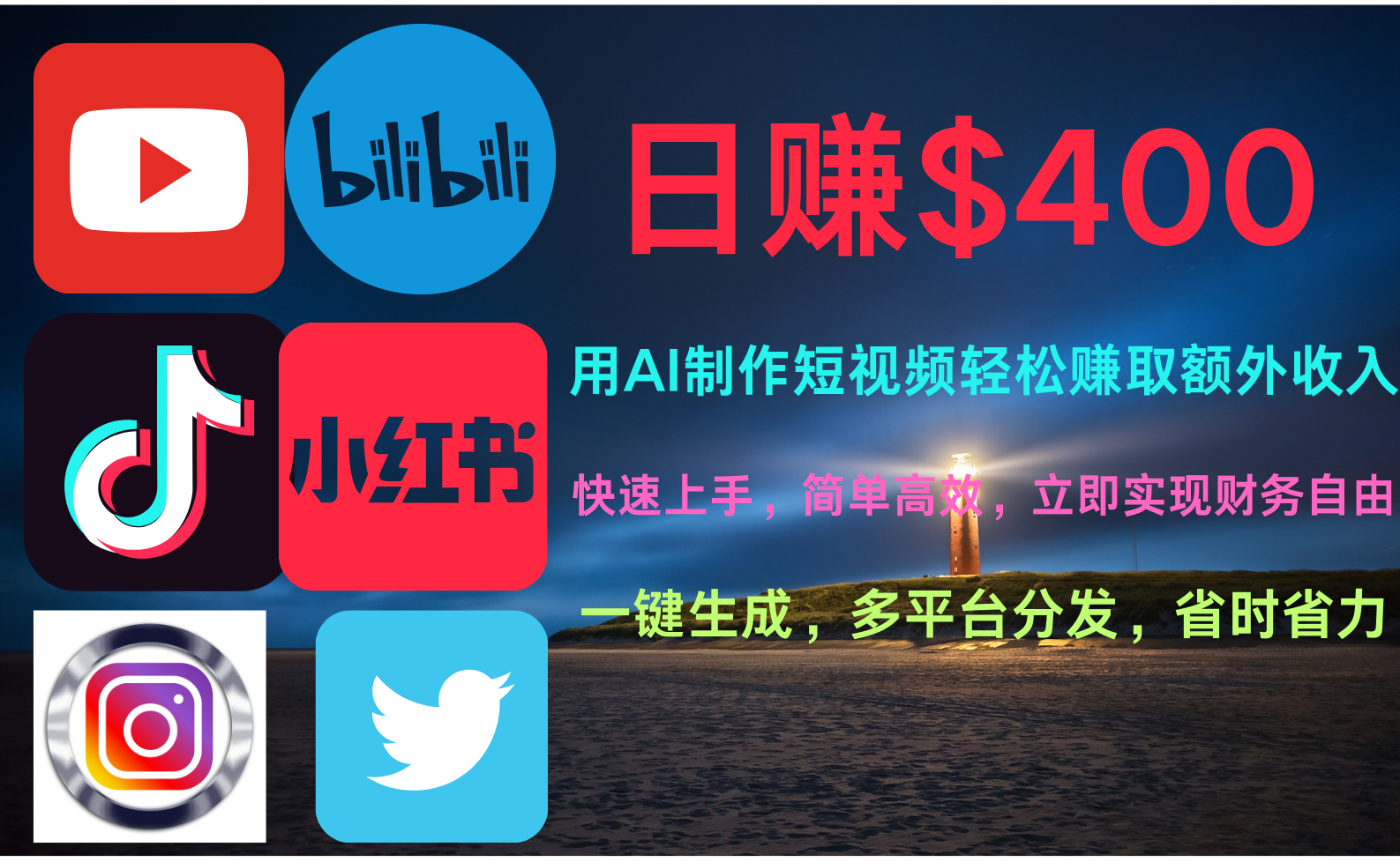 玩转全网视频平台，创造视频就能轻松赚取每天400美金-DE云网创