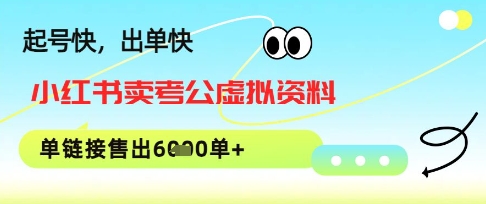 小红书卖考公虚拟资料，1单3.9-19.9，单链接销量上千单-DE云网创
