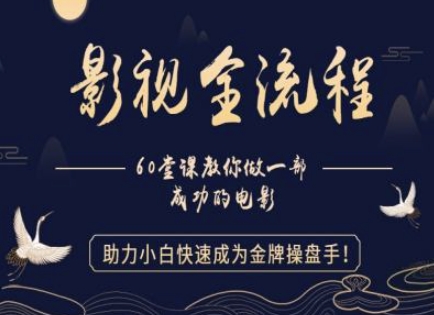【影视全流程】教你做一部成功的电影，助力小白快速成为金牌操盘手-DE云网创