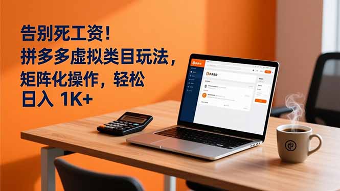 告别死工资！拼多多虚拟类目玩法，矩阵化操作，轻松日入 1K+-DE云网创