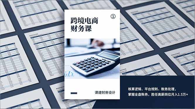 跨境电商财务课,核算逻辑、平台规则、账务处理,掌握全盘账务,胜任高薪岗位月入1.5万+插图 跨境电商财务课,核算逻辑、平台规则、账务处理,掌握全盘账务,胜任高薪岗位月入1.5万+插图