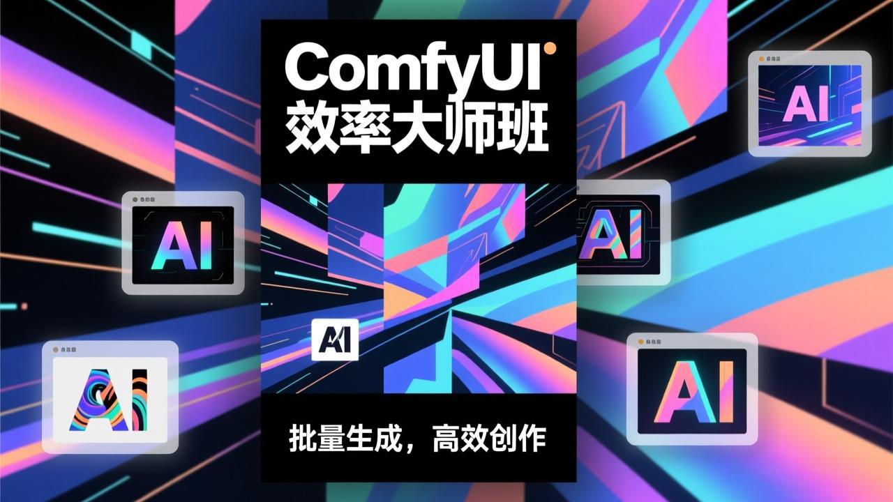 ComfyUI效率大师班：工作流搭建，批量生成，将个人AI出图效率提升5-10倍，月接单收入1-3万-DE云网创