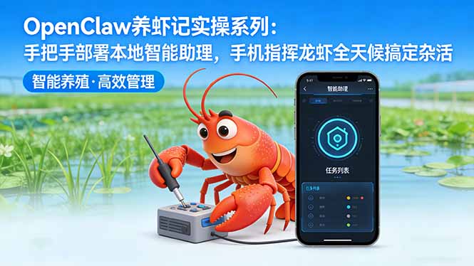 OpenClaw养虾记实操系列-更新：手把手部署本地智能助理，手机指挥龙虾全天候搞定杂活-DE云网创
