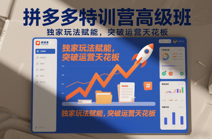 拼多多特训营高阶班，独家玩法赋能，突破运营天花板(更新26年2月)-DE云网创